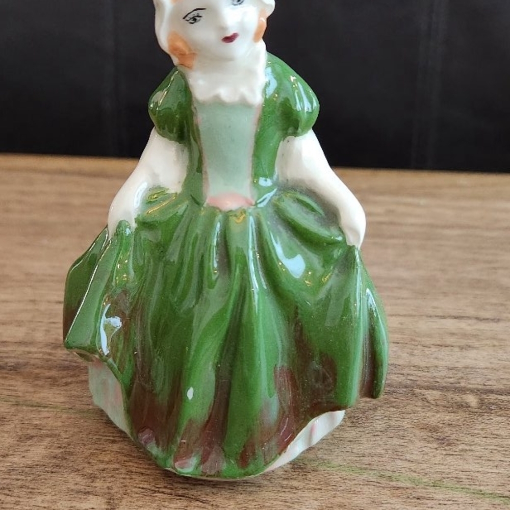 Elegant Green Ceramic Figurine